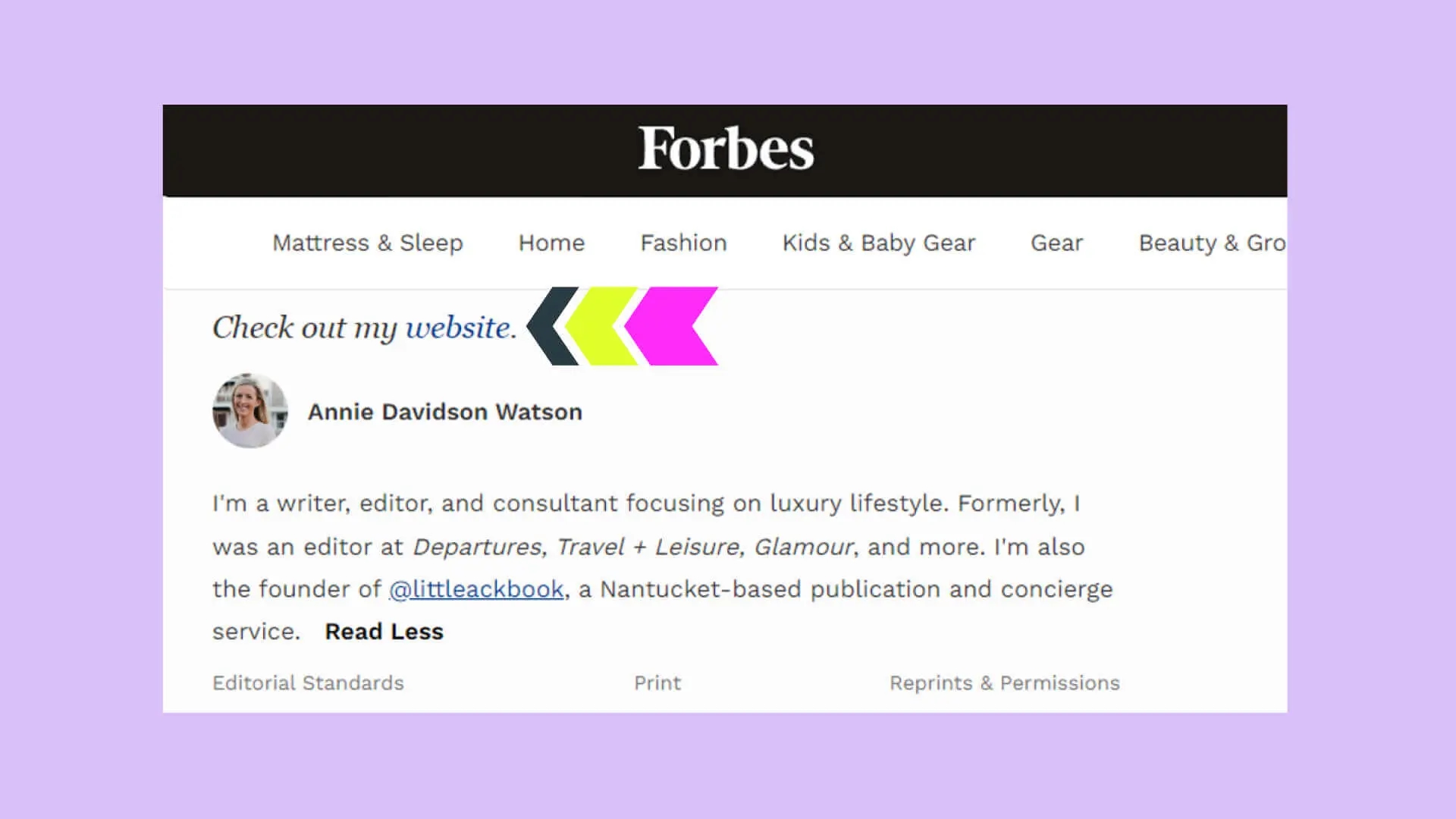 Forbes website screenshot showing a link