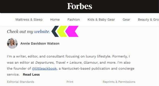 Forbes website screenshot showing a link