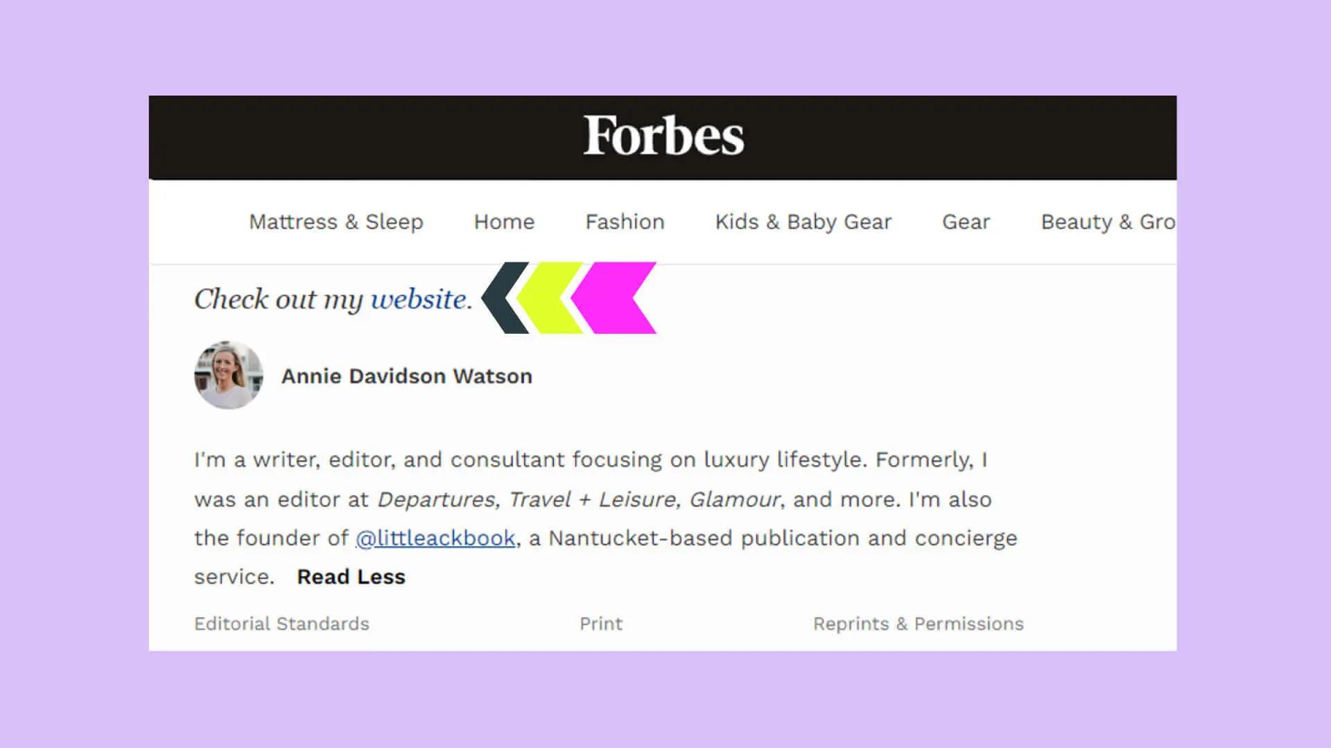 Forbes website screenshot showing a link